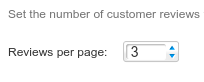 Amount of reviews per page displayed within MyReviews. Change this in the application configuration to affect how many reviews are displayed on each page.