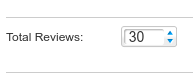 Application setting of total amount of reviews loaded by MyReviews on your website.